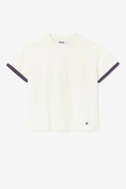 Beige Women's Fila Sloane Tee T Shirts | Fila581WF