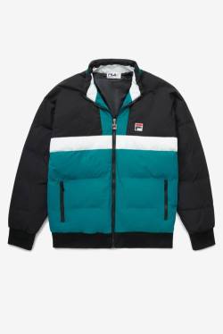 Black / Blue / White Men's Fila Fausto Ski Jackets | Fila219RW