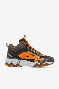 Black / Brown / Orange Men's Fila Oakmont Tr Mid Boots | Fila210SY