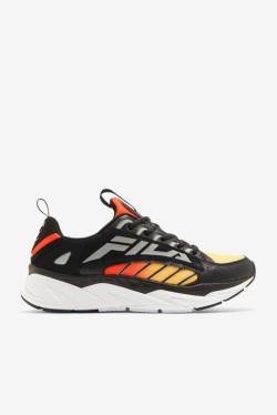 Black / Lemon / Red Orange Men's Fila Surefire Sneakers | Fila213SQ