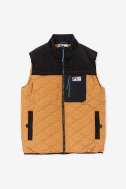 Black Men's Fila Crag Vest Jackets | Fila647DT