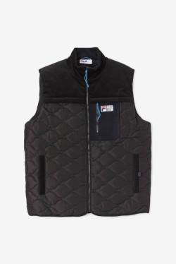 Black Men's Fila Crag Vest Jackets | Fila695CS