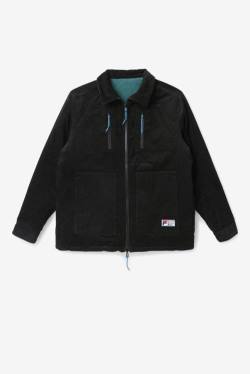 Black Men's Fila Crank Reversible Jackets | Fila173NO