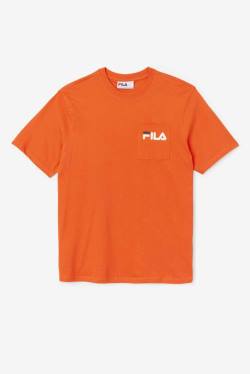 Black Men's Fila Curtis Pocket Tee T Shirts | Fila953RU