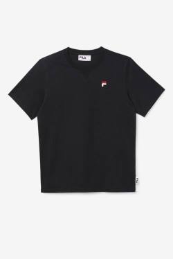 Black Men's Fila Derion Tee T Shirts | Fila309HK