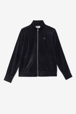 Black Men's Fila Deverall Velour Jackets | Fila576QC