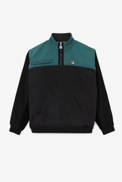 Black Men's Fila Francisco Fleece Jackets | Fila902NV