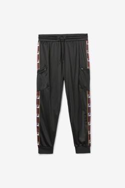 Black Men's Fila Jaxson Pants | Fila495DR