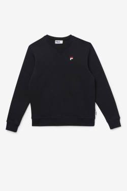 Black Men's Fila Kieve Sweatshirts | Fila610MV