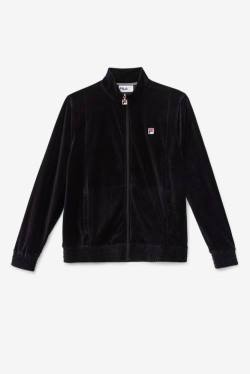 Black Men's Fila O-fit Velour Jackets | Fila752HL