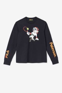 Black Men's Fila X Paterson Long Sleeve Tee T Shirts | Fila760GL