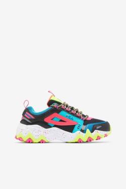 Black / Pink / Yellow Women's Fila Oakmont TR Sneakers | Fila572UQ