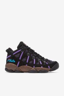 Black / Purple Men's Fila Stackhouse Spaghetti Sneakers | Fila324WE