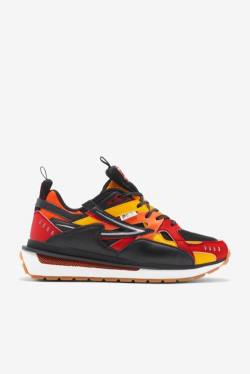 Black / Red / Gold Men's Fila Sandenal Sneakers | Fila493LG