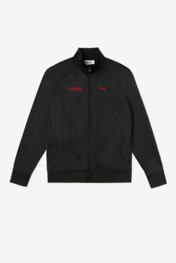 Black / Red Men's Fila Albania Track Jackets | Fila289RK