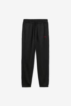 Black / Red Men's Fila Albania Track Pants | Fila698XW