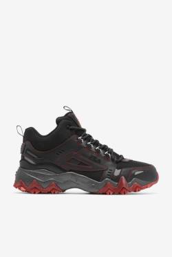 Black / Red Men's Fila Oakmont Tr Mid Boots | Fila763SU