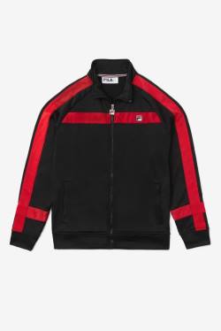 Black / Red Men's Fila Renzo Jackets | Fila401HU