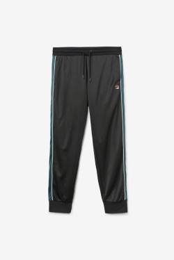 Black / White Men's Fila Elijah Track Pants | Fila584OU