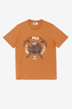 Black / White Men's Fila Enem Tee T Shirts | Fila716AM