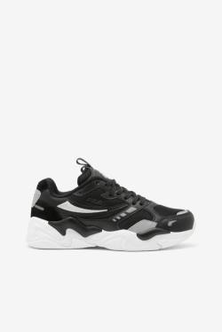 Black / White / Metal Women's Fila Sonicburst Sneakers | Fila847LJ