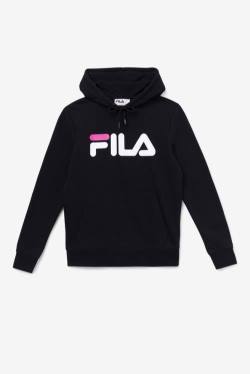 Black / White / Pink Women's Fila Lucy Hoodie | Fila615TX