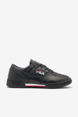 Black / White / Red Men's Fila Original Fitness Sneakers | Fila921VR