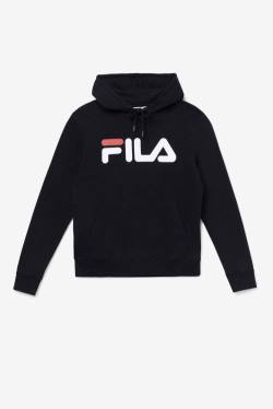 Black / White Women's Fila Lucy Hoodie | Fila260WQ