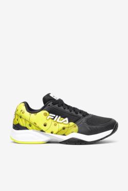 Black / White / Yellow Men's Fila Volley Zone Sneakers | Fila750MA