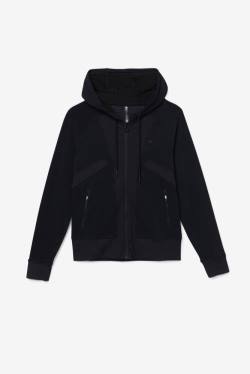 Black Women's Fila Fi-lux Texture Full Zip Hoodie | Fila124XK