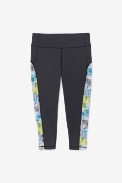 Black Women's Fila Forza Contrast 7/8 Leggings | Fila692UF