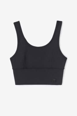 Black Women's Fila Kora Bra Sports Tops | Fila912UA