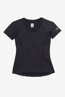 Black Women's Fila Pickleball Sleeve Top T Shirts | Fila547VK