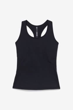 Black Women's Fila Uplift Open Racerback Tank Sports Tops | Fila751FQ