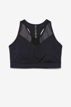 Black Women's Fila Uplift Racerback Bra Sports Tops | Fila408LN