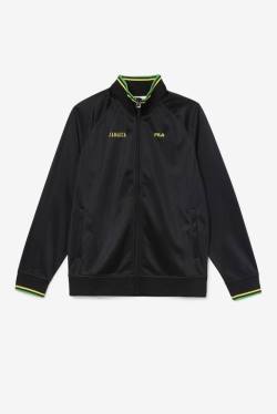 Black / Yellow / Green Men's Fila Jamaica Track Jackets | Fila436MT