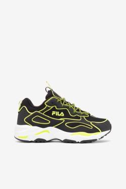 Black / Yellow / White Women's Fila Ray Tracer Neon Sneakers | Fila238MS