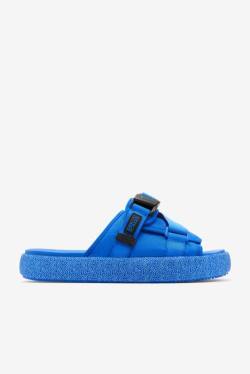 Blue / Black / Blue Men's Fila Atlas Slides | Fila057AX