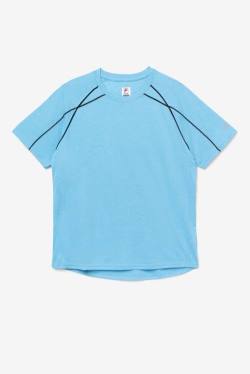 Blue / Black Men's Fila Pickleball Sleeve Crew T Shirts | Fila502CY