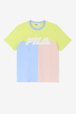 Blue / Light Green / Coral Men's Fila Anvit Crew T Shirts | Fila569RP