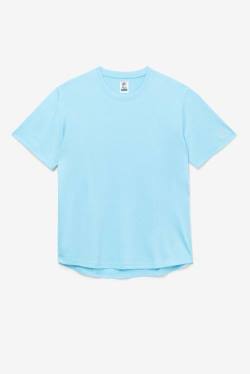 Blue Men's Fila Pickleball Scallop Hem Crew T Shirts | Fila593CZ