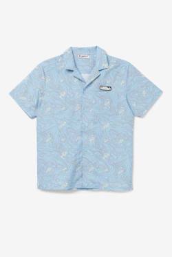 Blue Men's Fila Topo Caban Shirts | Fila389NK