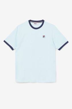 Blue / Navy Men's Fila Marconi Ringer Tee T Shirts | Fila792EC