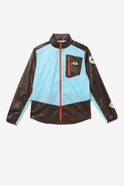 Blue / Orange Men's Fila Pinnacle Jackets | Fila072VE