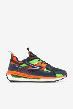 Blue / Red Orange / Green Men's Fila Sandenal Sneakers | Fila693MX