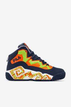 Blue / Red Orange / White Men's Fila Mb Sneakers | Fila831FS