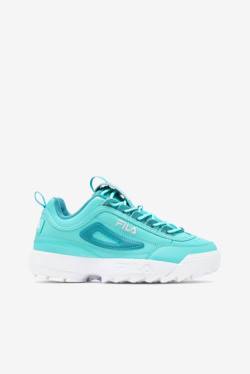 Blue / Turquoise / White Women's Fila Disruptor 2 Premium Sneakers | Fila872HK