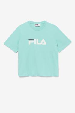 Blue Turquoise Women's Fila Miss Eagle Tee T Shirts | Fila328ST