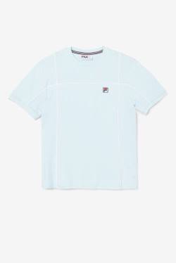 Blue / White Men's Fila Terrinda Crew T Shirts | Fila280MU