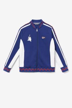 Blue / White Men's Fila X Rb Babar Iggy Jackets | Fila346IQ